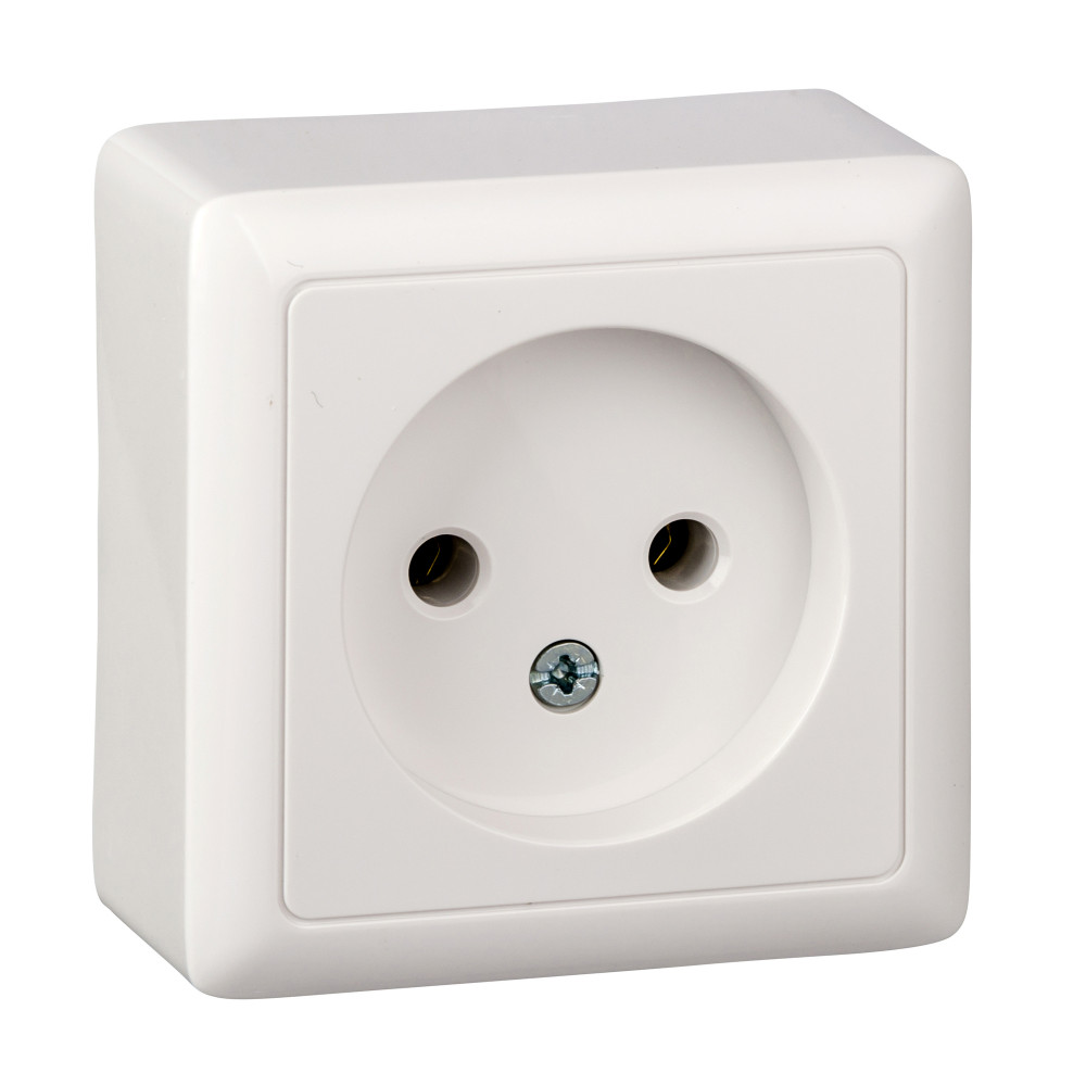 Изображение товара Systeme Electric ХИТ наруж Бел Розетка б/з без шторок, 16А, 250В