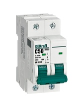 Изображение товара Dekraft Автоматический выключатель без теплозащиты 2P 50А х-ка C 6кА ВА-103M