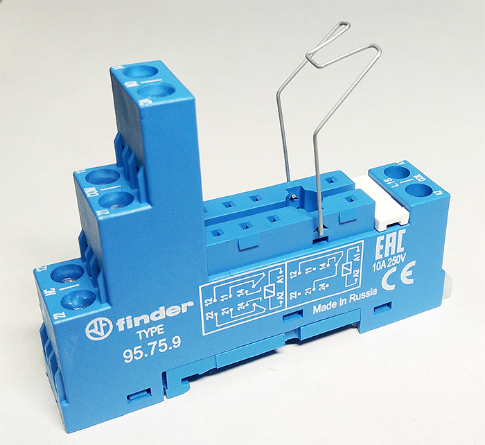 Изображение товара Розетка Finder Розетка с винтовыми клеммами для реле и модулей 99.01