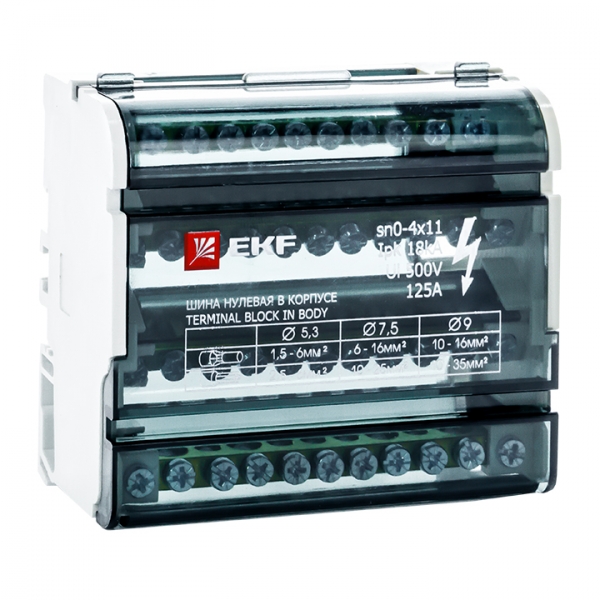 Изображение товара EKF PROxima Шина нулевая в корпусе (4х11).