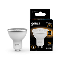 Изображение товара Gauss Лампа MR16 9W 830lm 3000K GU10 LED 1/10/100