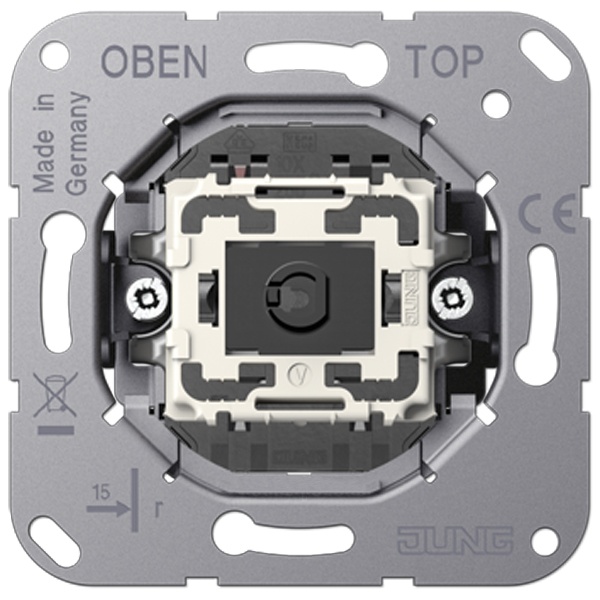 Изображение товара JUNG Механизм серии LS1912 одноклавишный, крепление винтами, без монтажных лапок