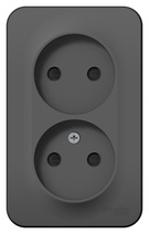 Изображение товара Systeme Electric Blanca наруж Антрацит Розетка 2-ая б/з со шторками 16А, 250В, изолир. пластина