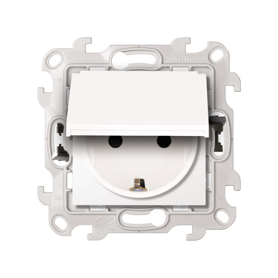 Изображение товара Simon 24 Белая IP44 розетка 2К+3 Push&Go