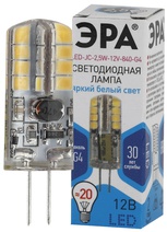 Изображение товара ЭРА Лампа светодиодная STD LED JC-2,5W-12V-840-G4 2,5Вт капсула нейтральный белый свет G4