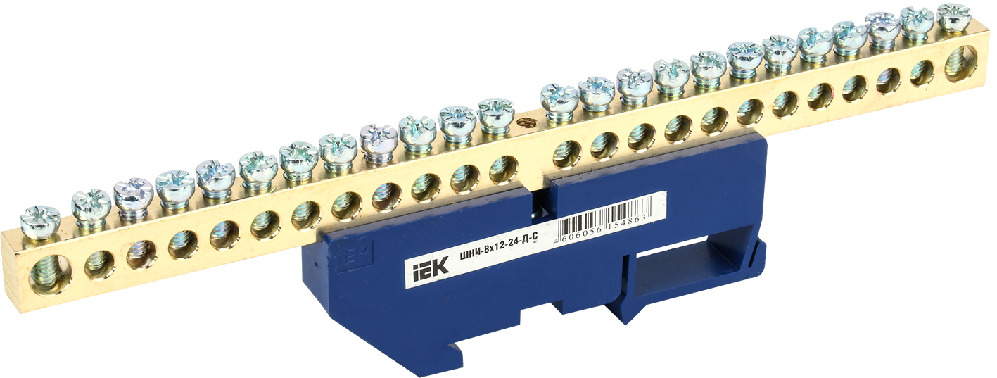 Изображение товара IEK Шина N ноль на DIN-изол ШНИ-8х12-24-Д-С