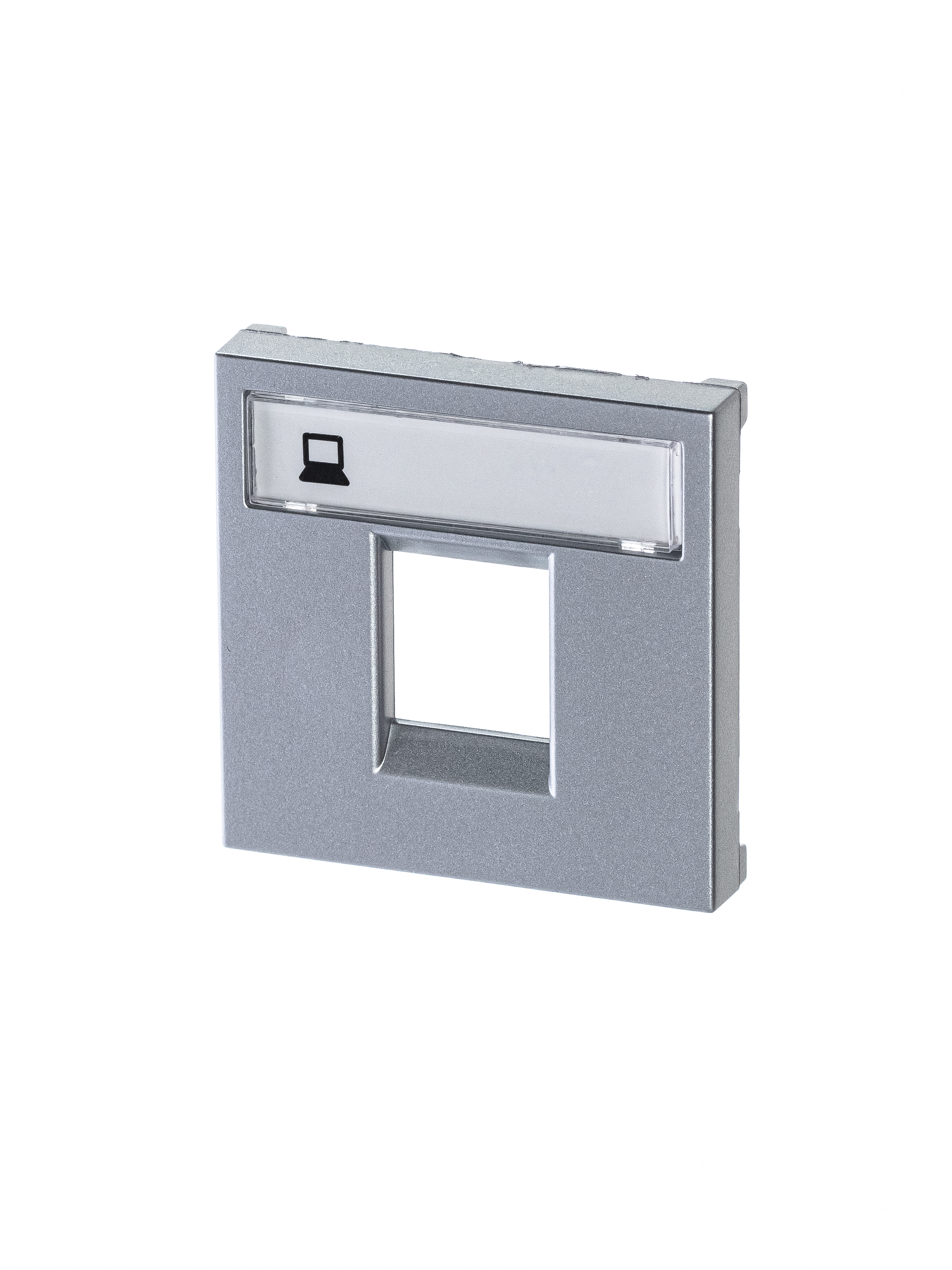 Изображение товара ABB NIE Zenit Серебро Накладка 1-я тел/комп розетки(для суп.2017.2,2017.3,2018,2018.5,2018.6,2018.8