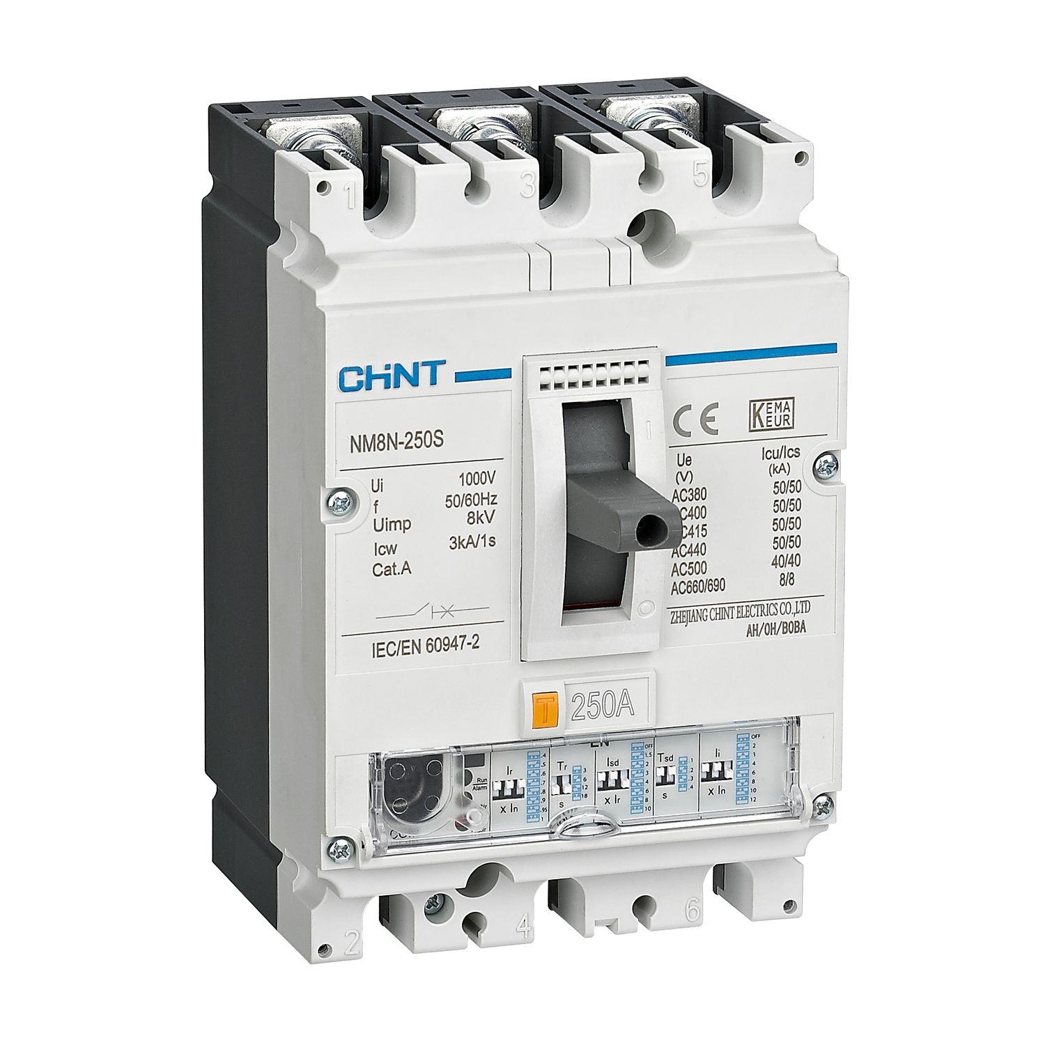 Изображение товара CHINT Авт. выкл. NM8N-250S EN 3P 250А 50кА с электронным расцепителем (R)
