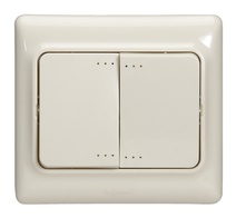 Изображение товара Legrand Kaptika Бежевый Выключатель 2-клавишный.