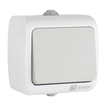 Изображение товара EKF PROxima Мурманск Выключатель 1 -клавишный 10А IP54 серый.