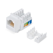 Изображение товара Wrline WR-KJ-RJ45-C5E-90 Вставка Keystone Jack RJ-45, 90 градусов, категория 5e, неэкранированная, заделка тип 110, цвет белый