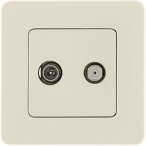 Изображение товара Legrand/Daccord Inspiria: розетка TV/SAT 4–2400 МГц, звезда, слоновая кость