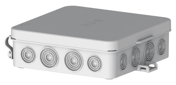 Изображение товара Hegel Коробка разветвительная д/откр монтажа с 16 мембранными вводами, внутр разм 103x103x32 мм, IP54