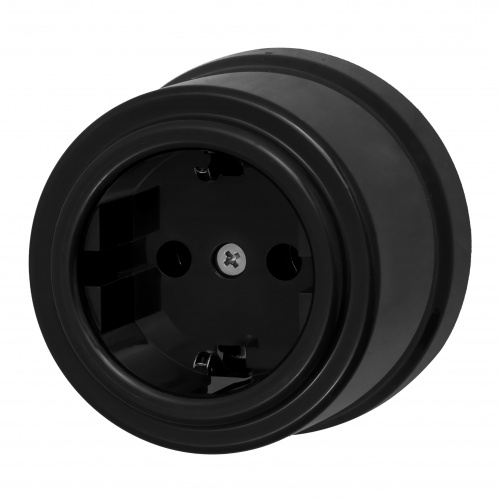 Изображение товара BIRONI Лизетта Пластик Черный Розетка с/з