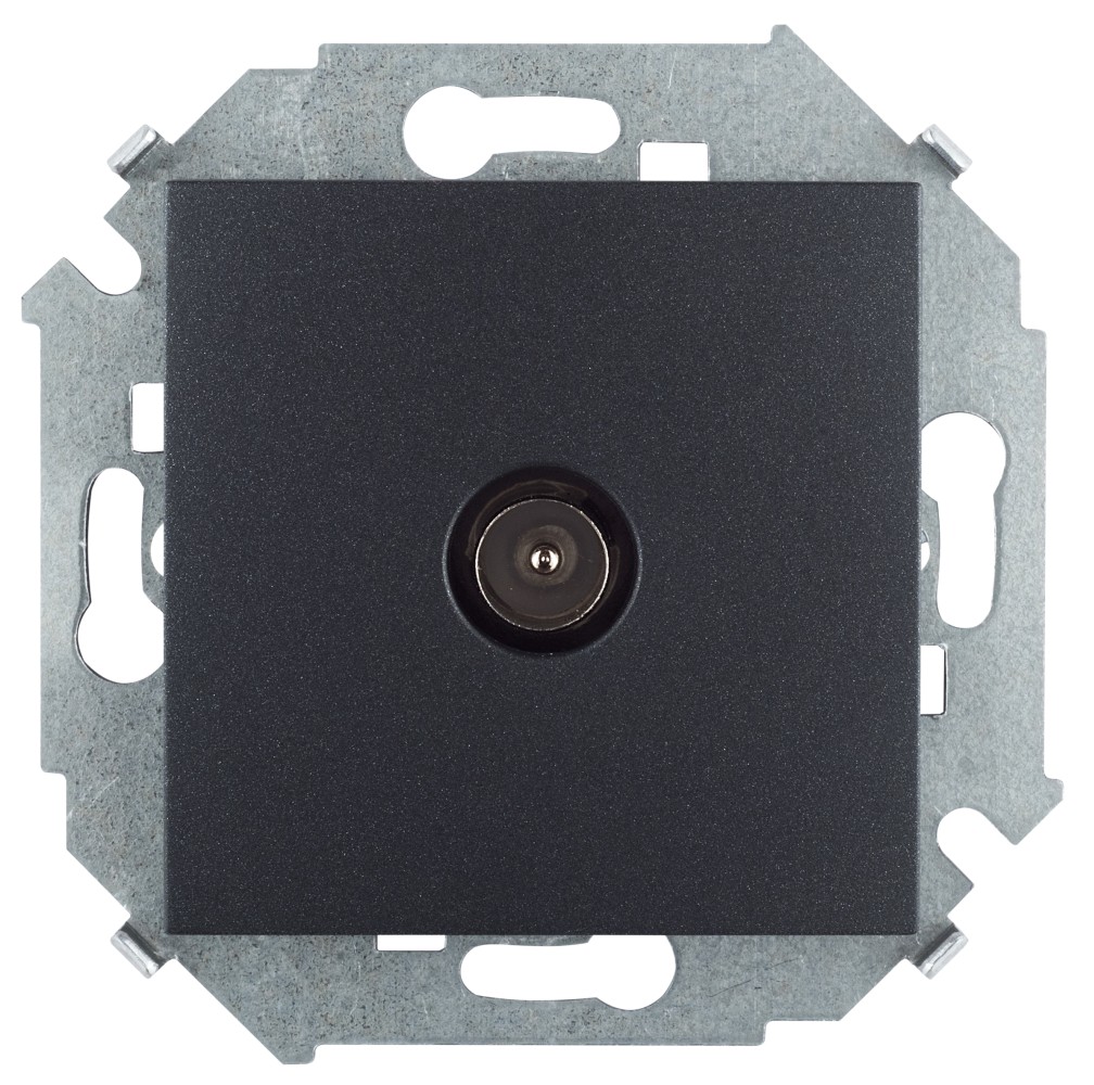 Изображение товара Simon 15 Графит Розетка TV одиночная, винт. зажим