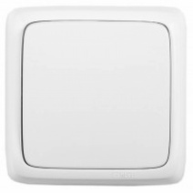 Изображение товара Hegel Альфа наруж Белый ВА16-113 Выключатель 1-клавишный с изол. пластиной