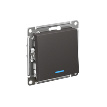 Изображение товара Systeme Electric AtlasDesign Базальт Переключатель 1-клавишный с подсветкой, сх.6а, 10АХ, механизм