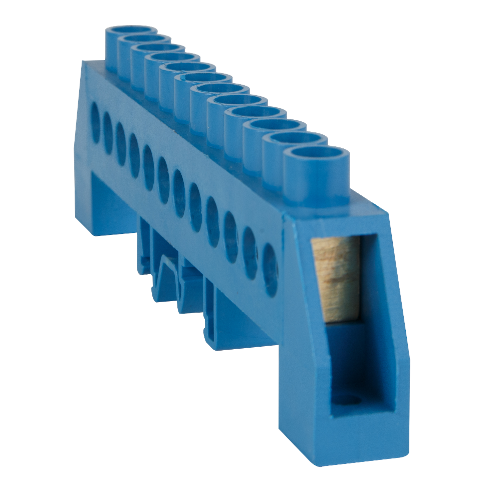 Изображение товара Шина нулевая OptiKit BB-F-PE-DIN-16-8х12, латунь, никелированное покрытие