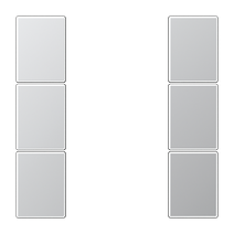 Изображение товара JUNG KNX Алюминий Набор накладок на кнопочный модуль 3гр