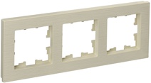 Изображение товара IEK BRITE DECOR Бежевый рифленый Рамка 3-м РУ-3-Бр
