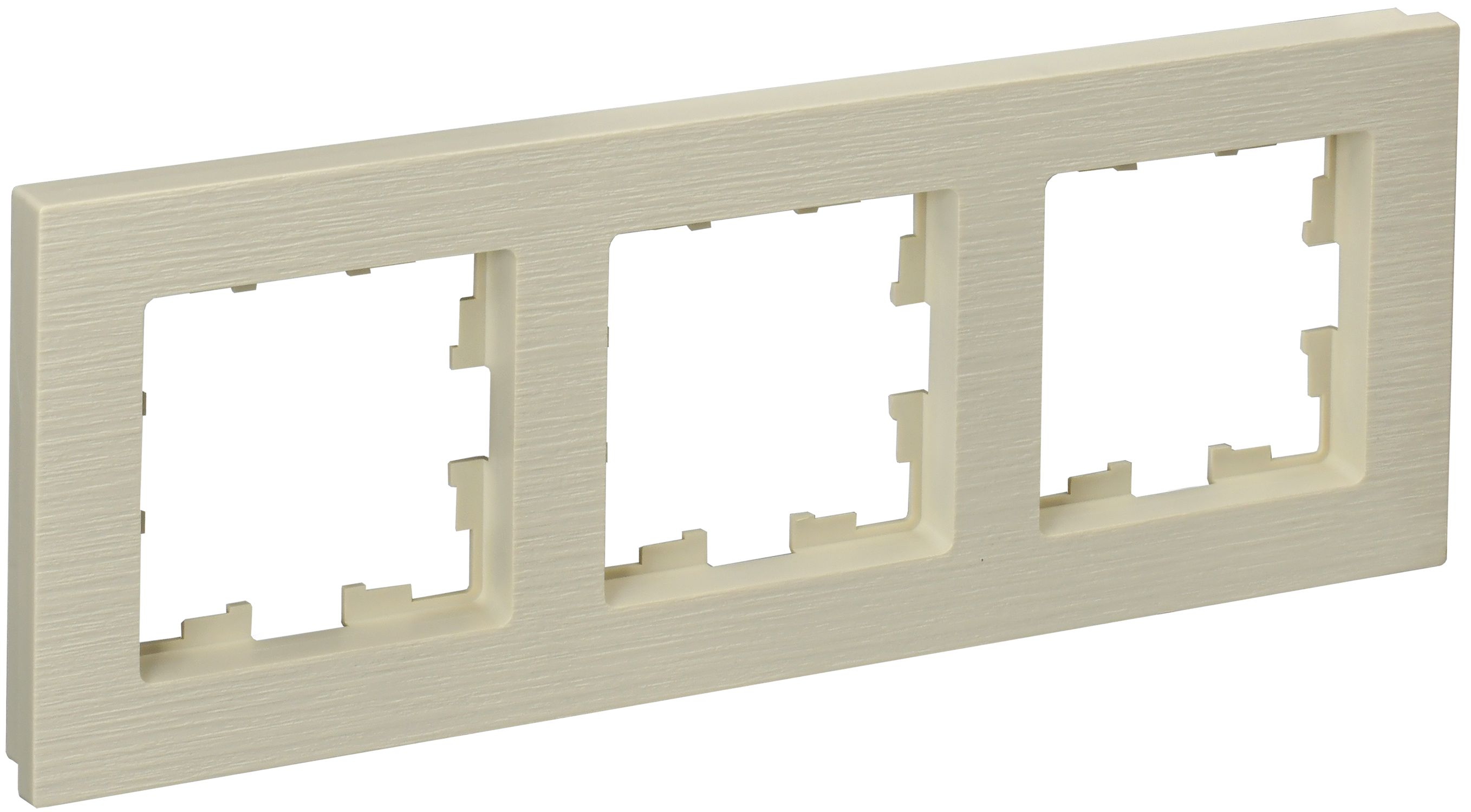 Изображение товара IEK BRITE DECOR Рамка 3-м RU-3-Бр, бежевый, IP20, 3 поста