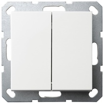 Изображение товара Jasmart G Белый глянцевый Выключатель 2-кл проходной 10A 250V~