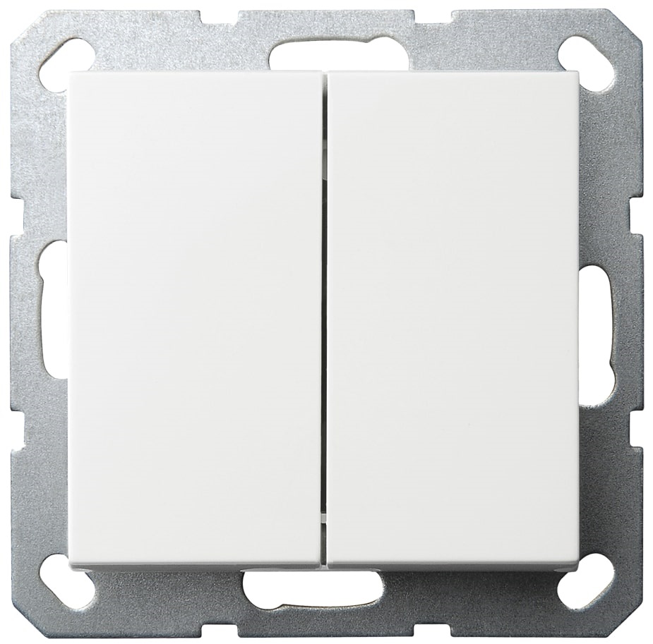 Изображение товара Jasmart G Белый глянцевый Выключатель 2-кл проходной 10A 250V~