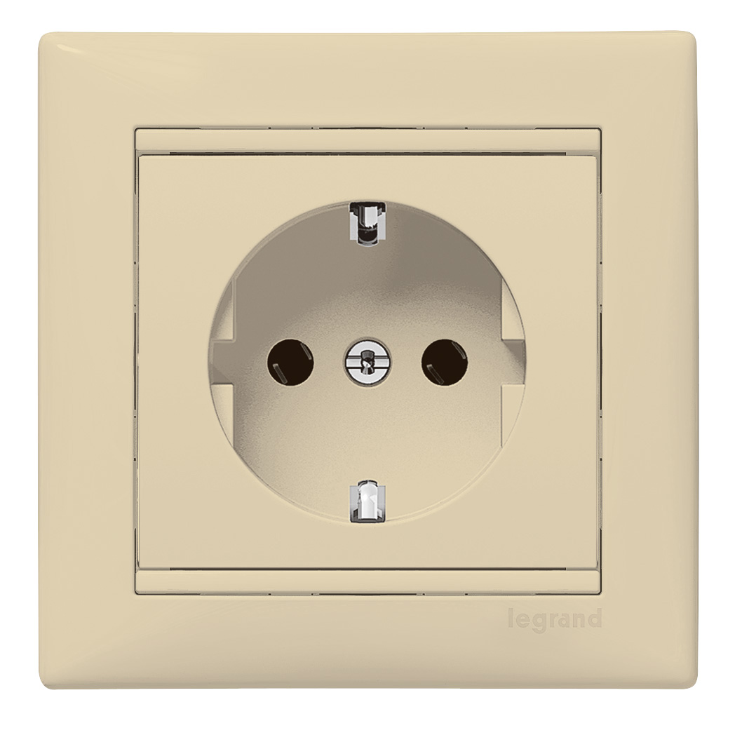 Изображение товара Legrand Valena Крем Розетка 1-ая с/з литая.