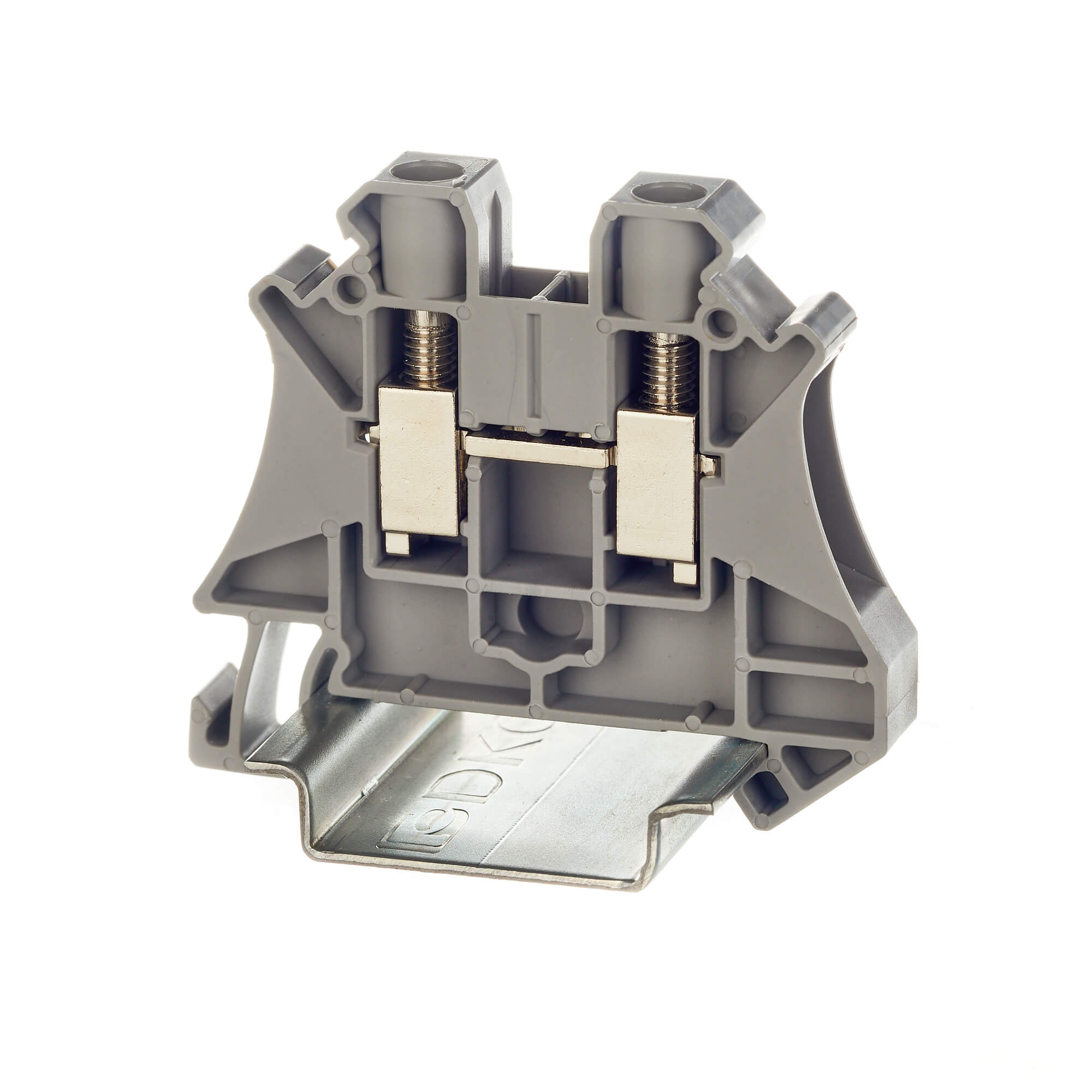 Изображение товара DKC Nuputuk Клемма проходная, винтовой зажим, 2 точки подключения, 6 кв.мм, серая