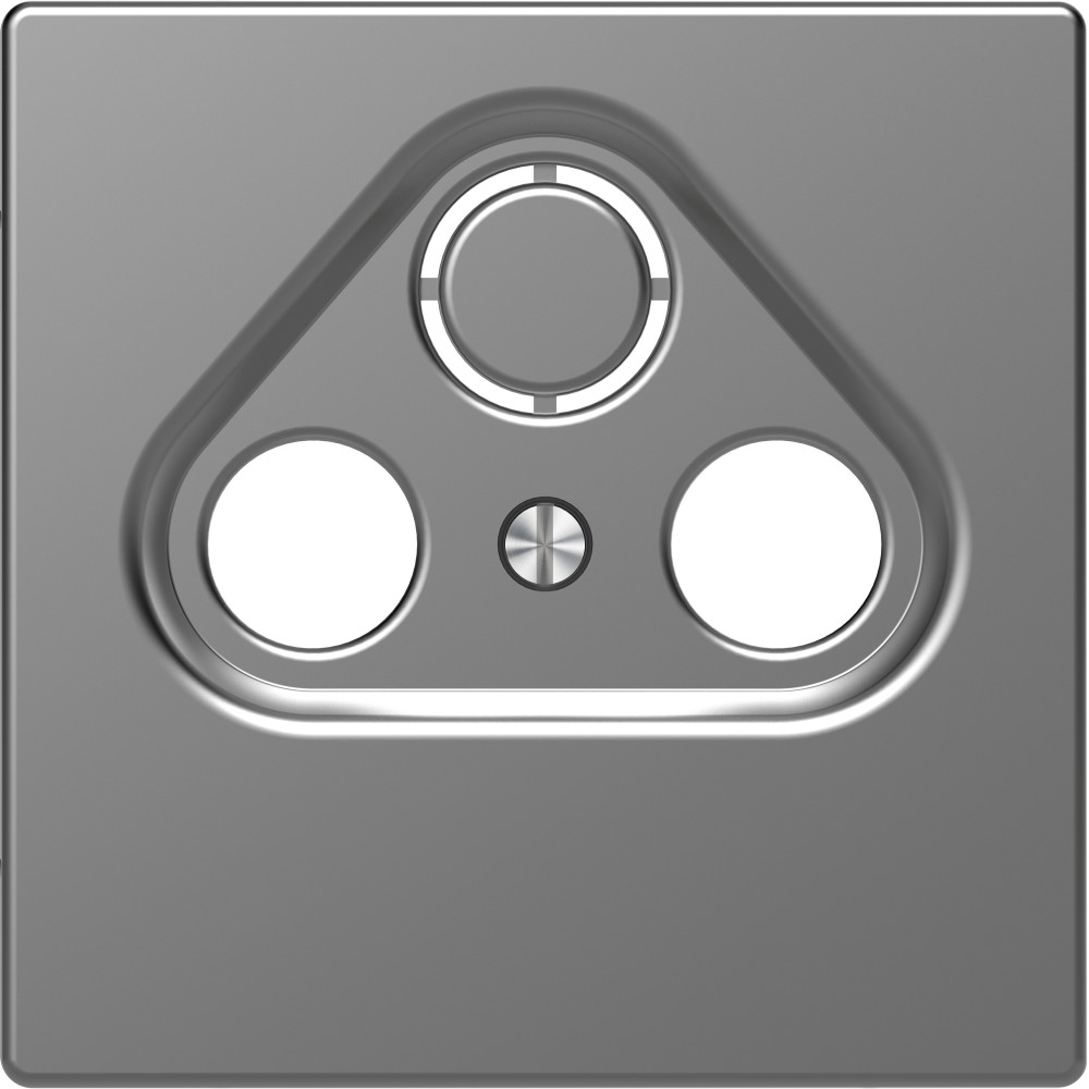 Изображение товара Schneider Electric Merten D-Life Нержавеющая Сталь Накладка центральная TV розетки, 2/3 отверстий