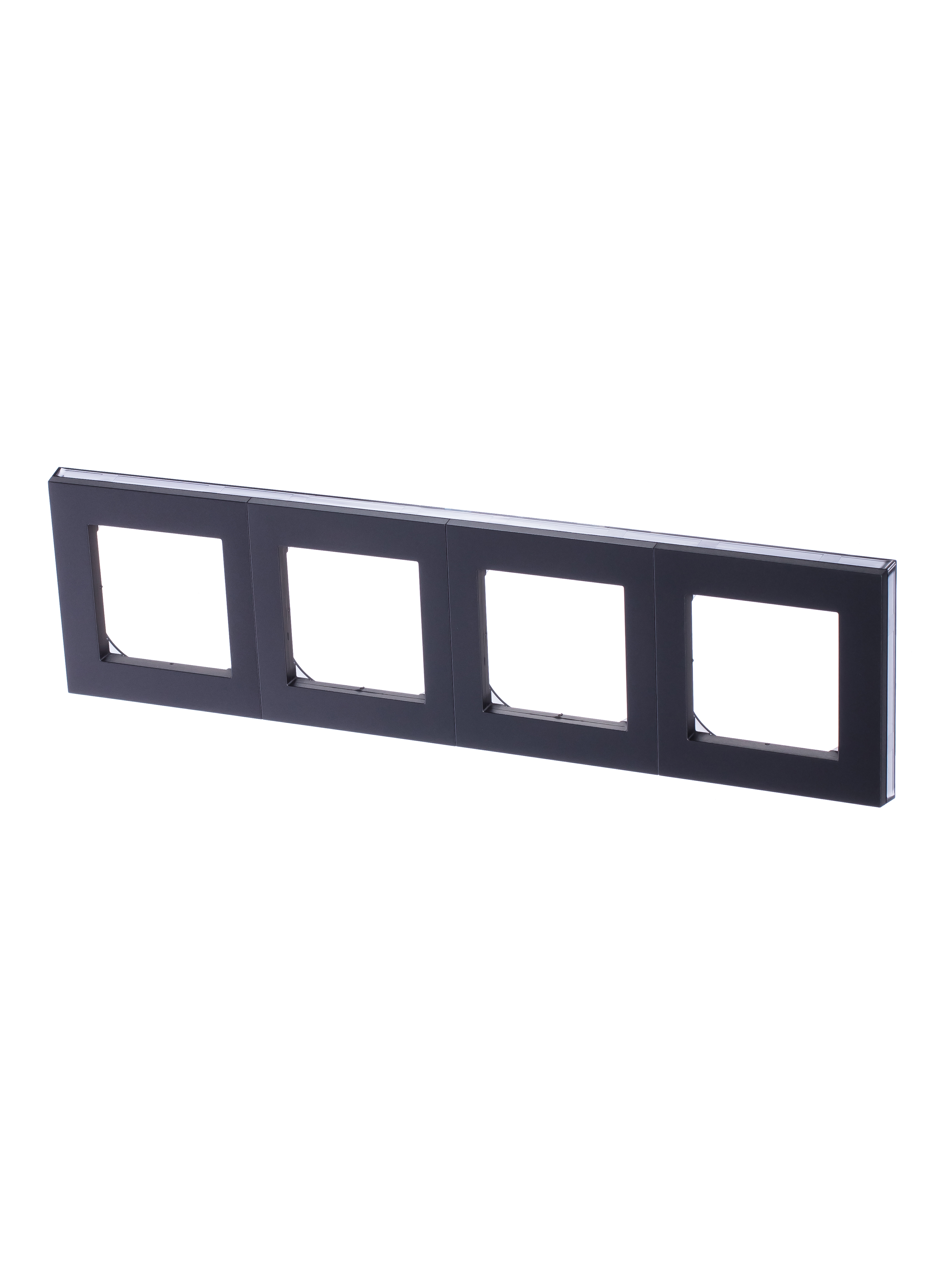 Изображение товара Декоративная рамка ABB EPJ Levit 4 поста, дымчато‑чёрная, серый