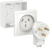 Изображение товара Systeme Electric Blanca наруж Бел Комплект силовой 32 А, 250 В: розетка, вилка, подъемная коробка