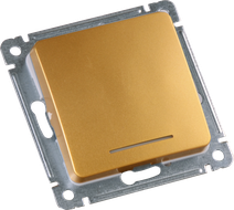 Изображение товара Hegel Мастер внутр Золото ВС10-462-07 Переключатель 1-клавишный, с индикацией, механизм
