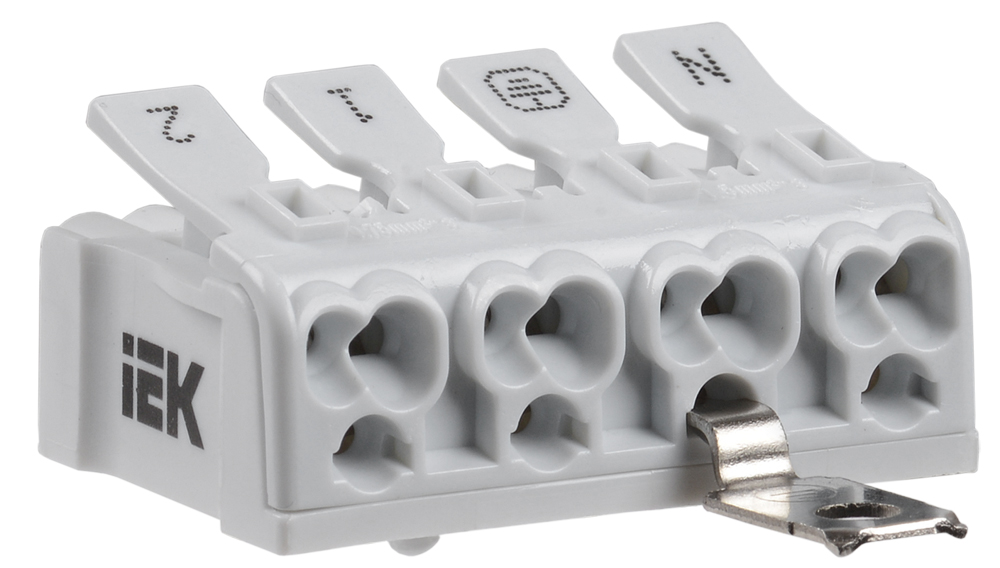 Изображение товара IEK Клемма пружинная соединительная КСПнз4-2L+N+PE