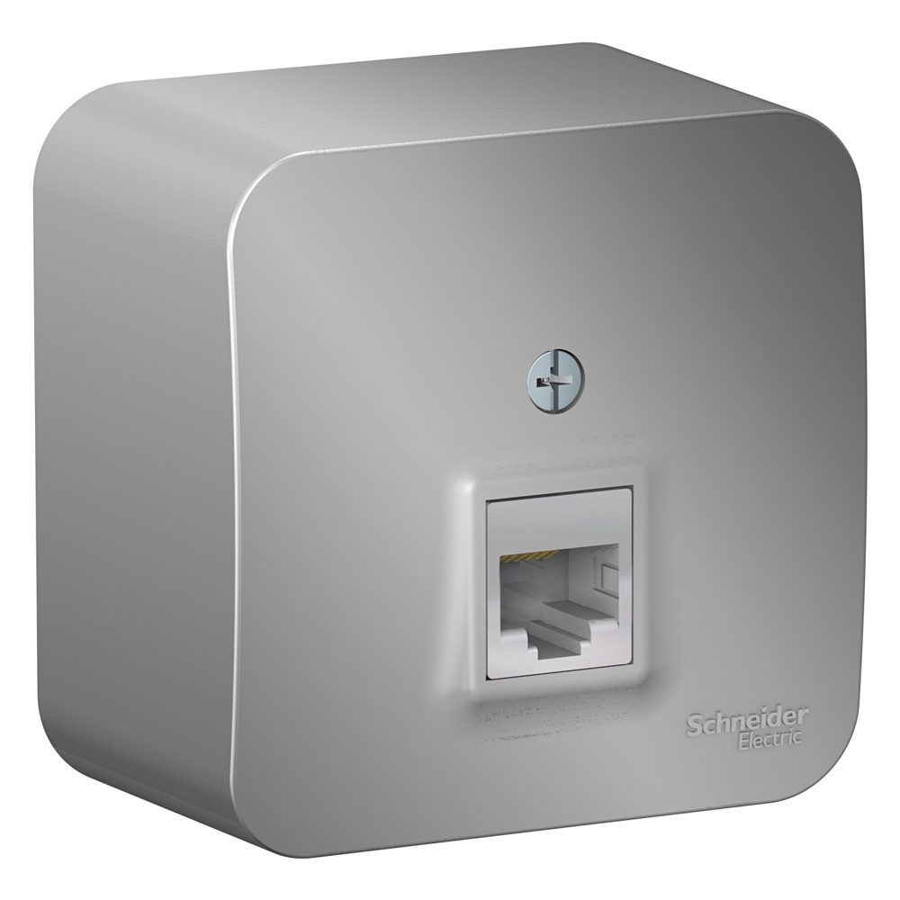 Изображение товара Rозетка RJ45 Blanca 5e, алюминий, открытая установка