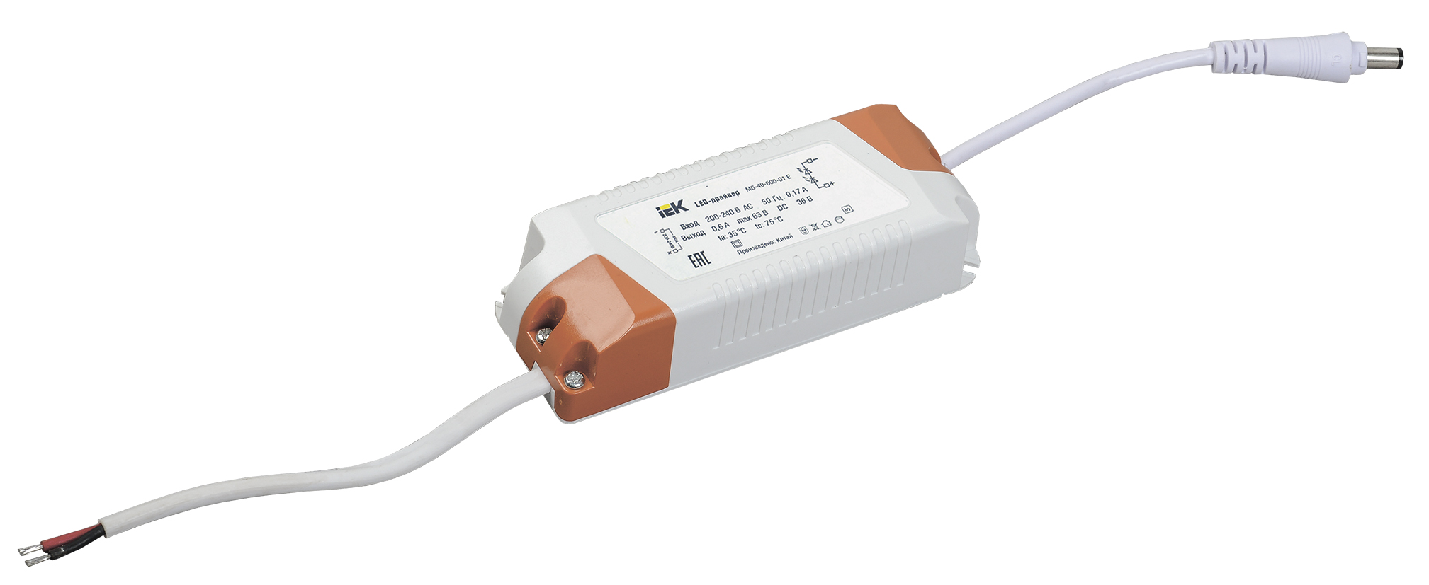 Изображение товара IEK LED-драйвер MG-40-600-01 E, для LED светильников 36Вт