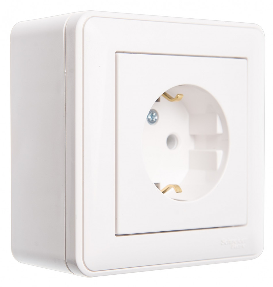 Изображение товара Systeme Electric Wessen 59 Бел Коробка 1-ая подъемная для наружного монтажа с рамкой