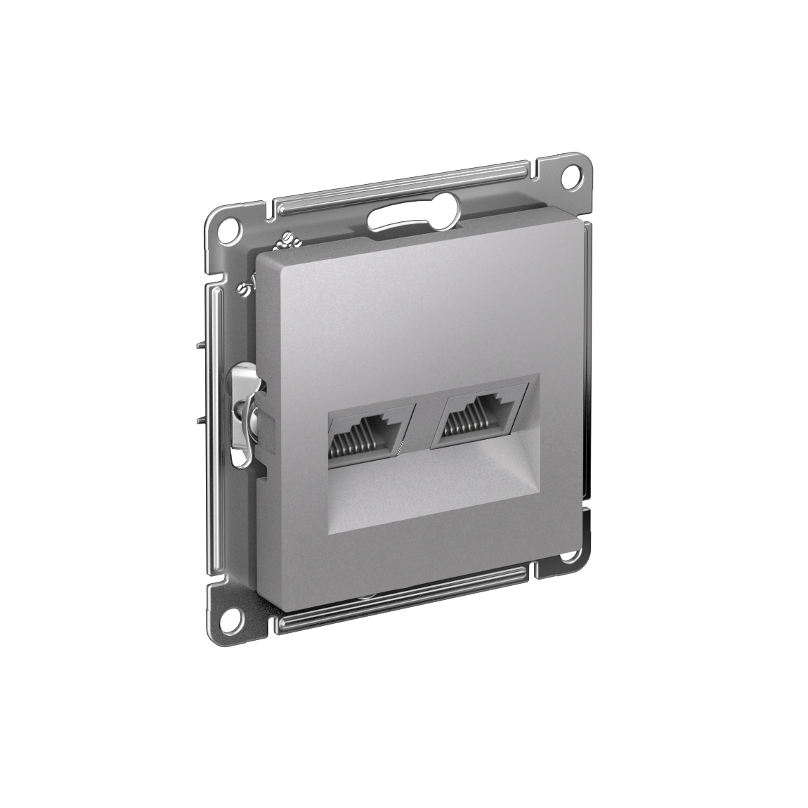 Изображение товара AtlasDesign двойная розетка RJ45 Cat.5e — алюминий