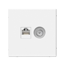 Изображение товара Systeme Electric ArtGallery Лотос Розетка двойная ТВ + компьютерная RJ45, кат. 5Е