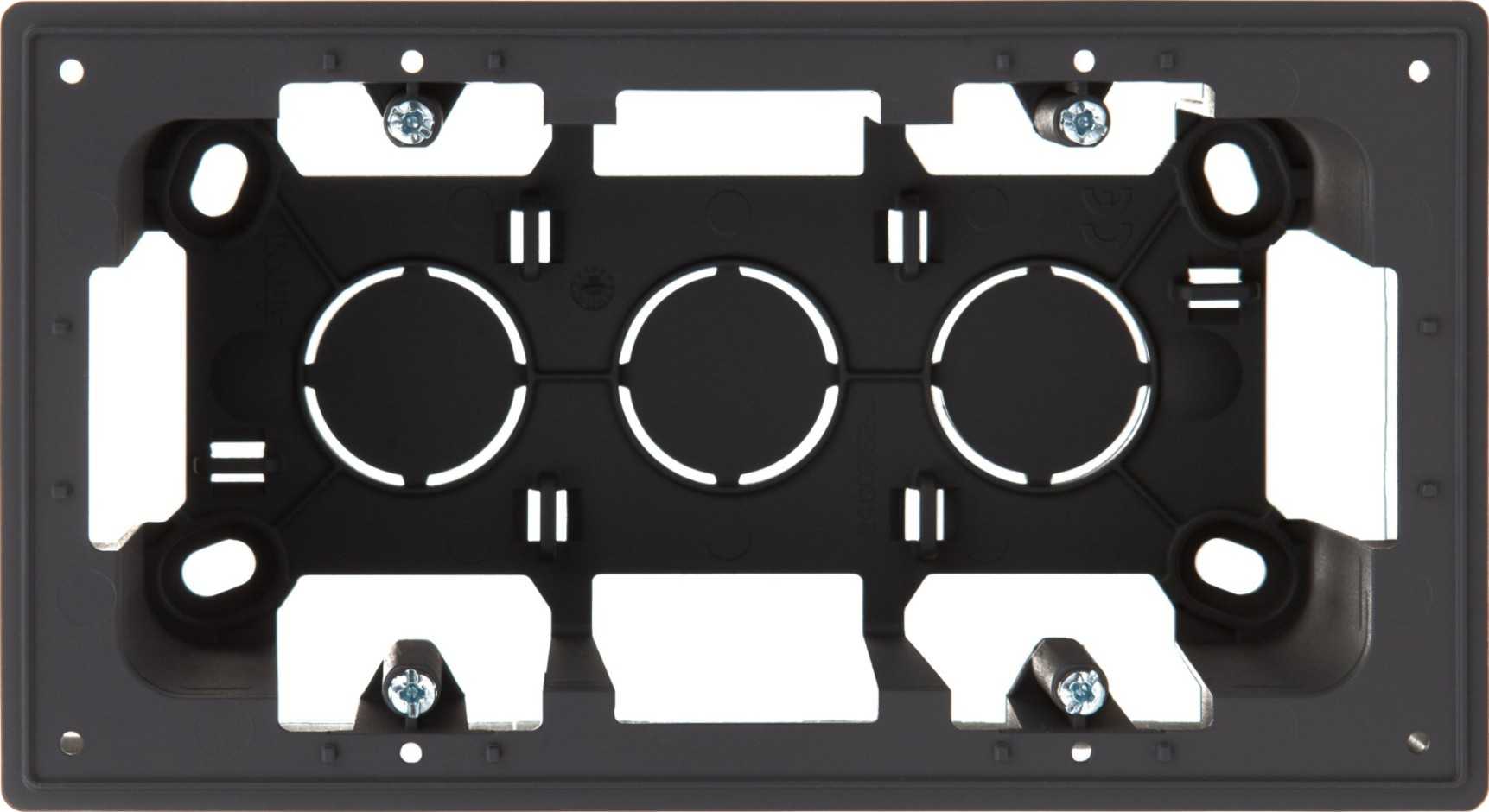 Изображение товара Simon 24 Графит Коробка монтажная для накладного монтажа на 2 модуля