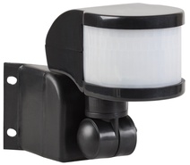 Изображение товара IEK Датчик движения ДД 018В черный, макс. нагрузка 1100Вт, уг 270град, дальность 12м, IP44,