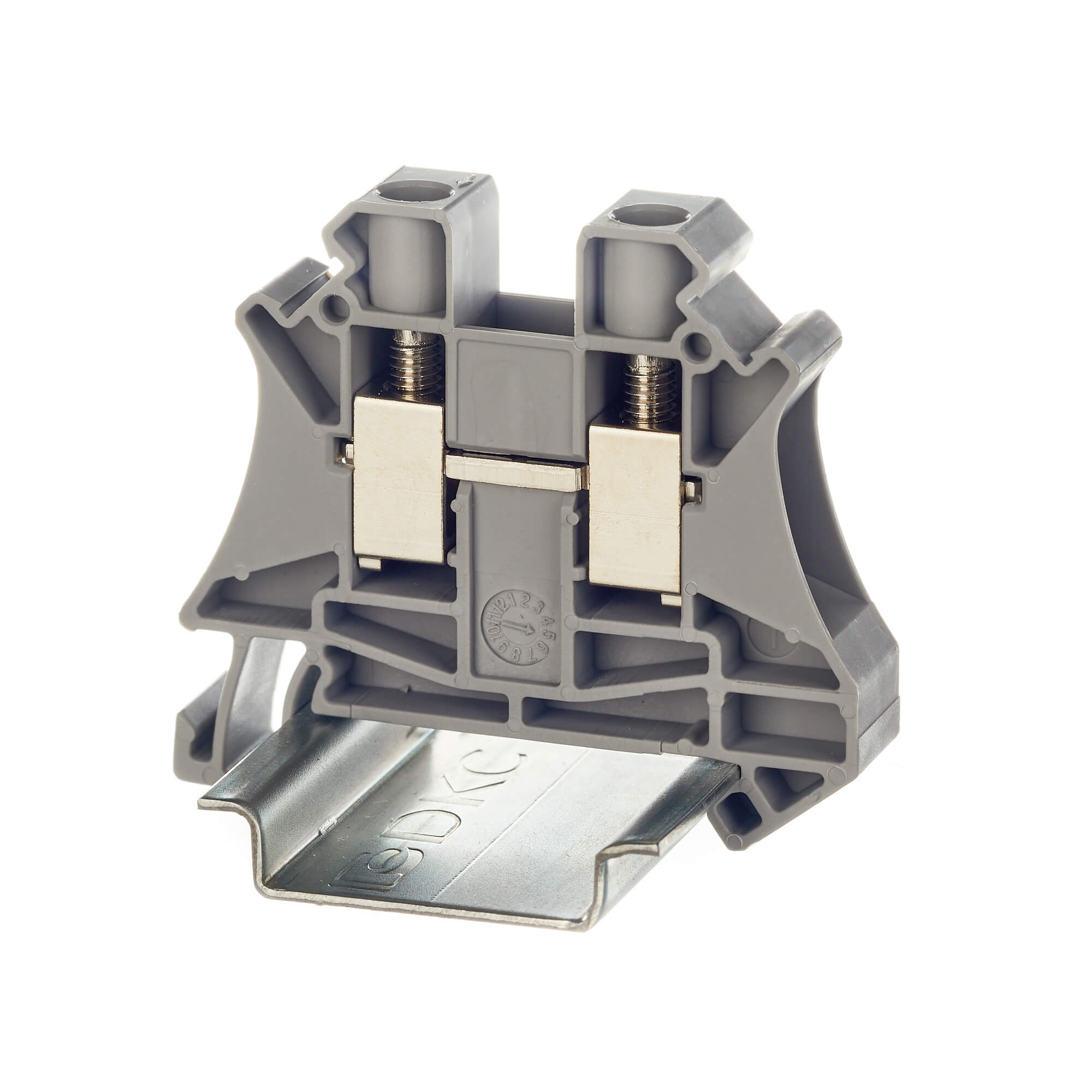 Изображение товара DKC Nuputuk Клемма проходная, винтовой зажим, 2 точки подключения, 10 кв.мм, серая