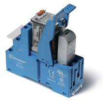 Изображение товара Finder Интерфейсный модуль (сборка 55.34.8.024.0040 + 99.02.0.024.98 + 94.04SPA), электромеханическое реле; 4CO 7A; контакты AgNi; питание 24В AC; кат