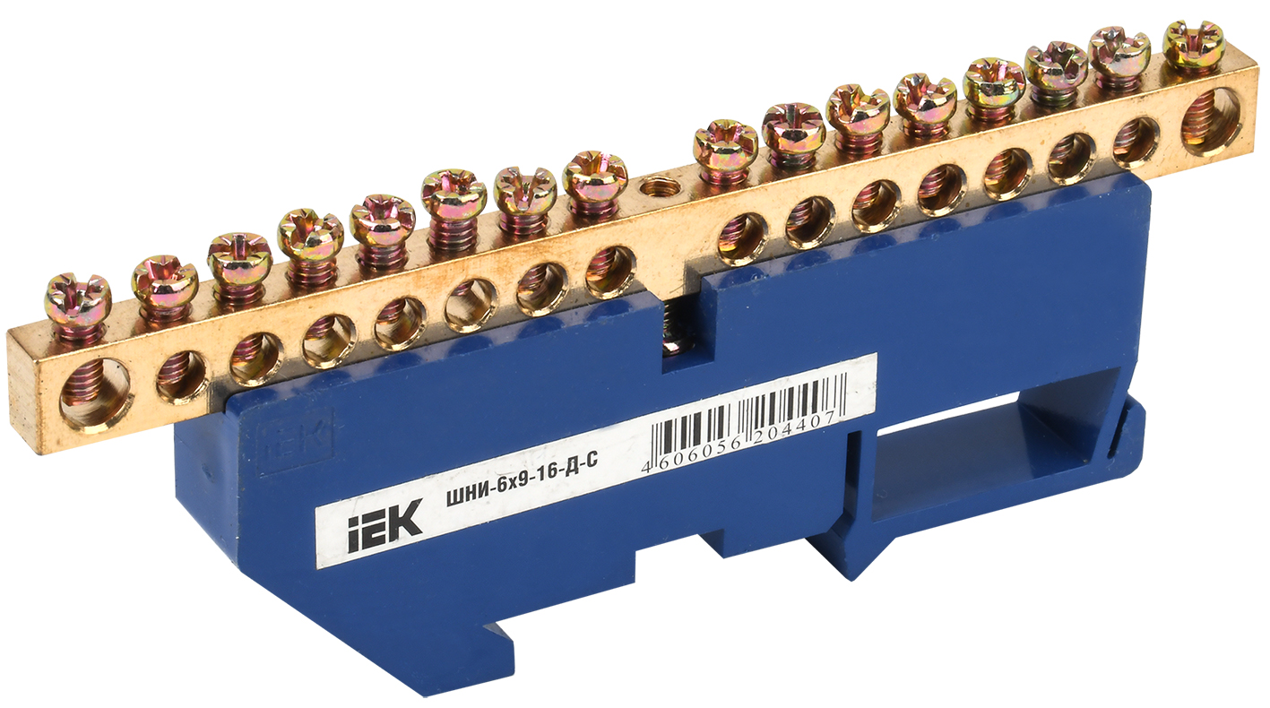 Изображение товара IEK Шина N ноль на DIN-изол ШНИ-6х9-16-Д-С