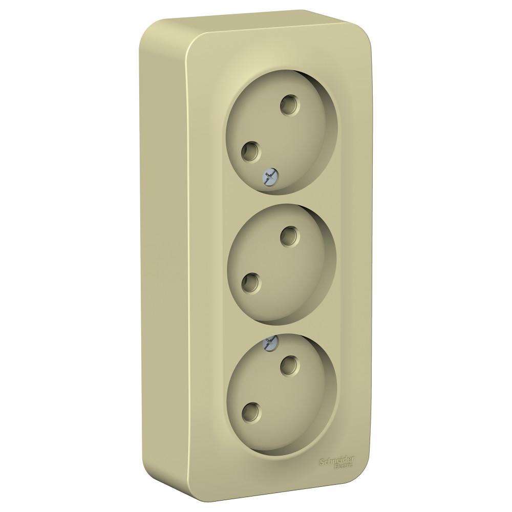 Изображение товара Розетка 3-местная Blanca Systeme Electric без заземления 250 В 16 А