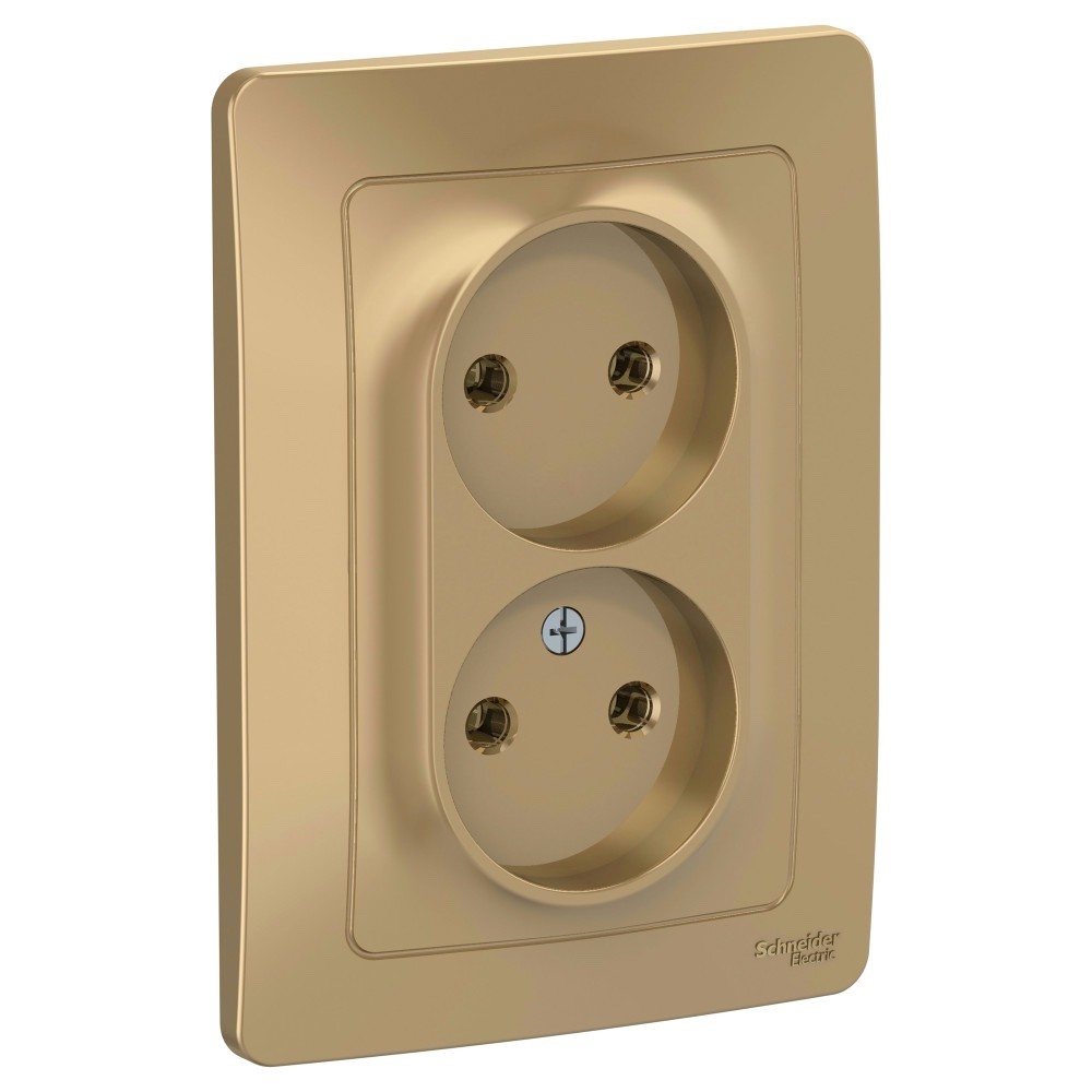 Изображение товара Systeme Electric Blanca внутр Титан Розетка 2-ая б/з без шторок, 16А, 250В