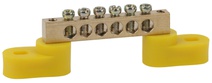 Изображение товара ЭРА Шина NO-222-108-1 PE земля на двух угловых изоляторах ШНИ-6х9-6-У2-Желтый