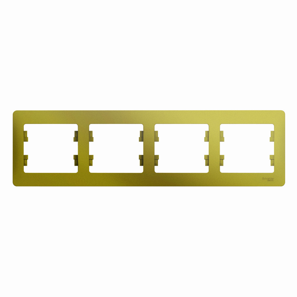 Изображение товара Ramka Glossa 4-местная горизонтальная фисташковая Systeme Electric
