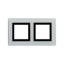 Изображение товара DKC Avanti Рамка из натурального стекла, светло-серая, 2 поста (4 мод.)