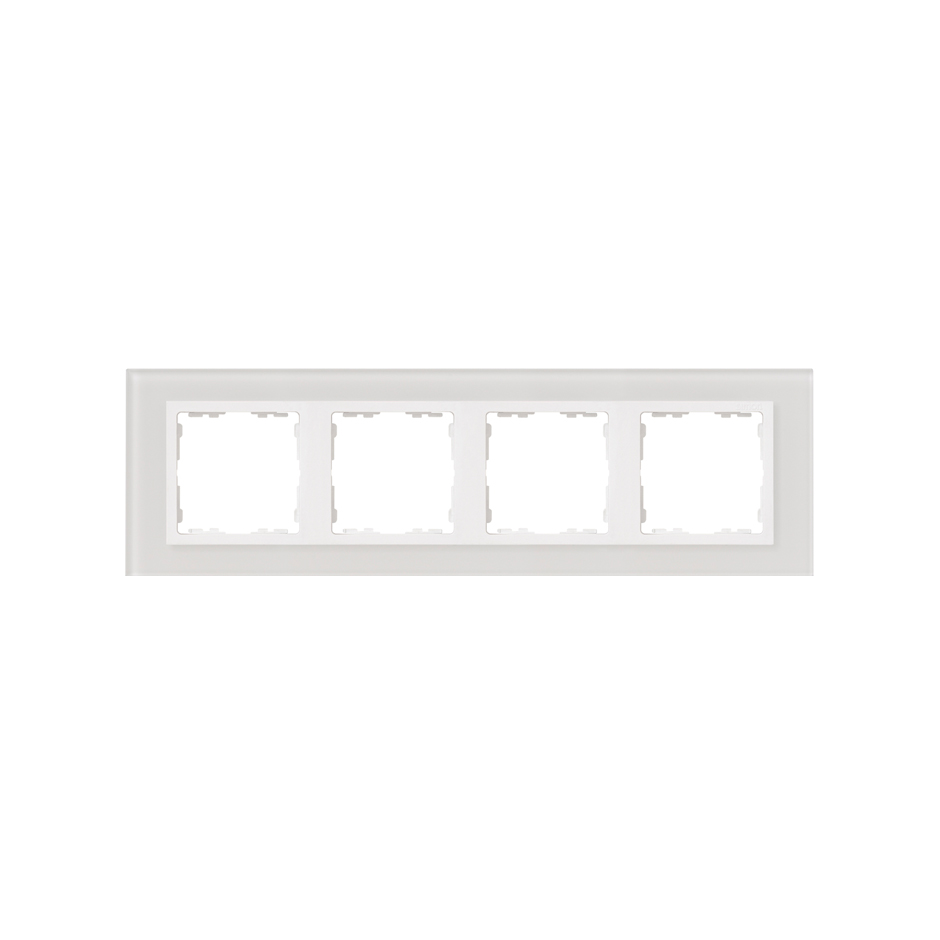 Изображение товара Simon 82 Nature Белый/Белое стекло Рамка 4-ая